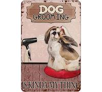 Metal Decoration For Living Room Dog Grooming Is Kinda Mything Dog Groomer Gift Grooming Salon Pet Salon Decor Dog Lover Vintage Decor Vintage Decoration Cafes Kitchen Wall Tin Signs 8x12 inch