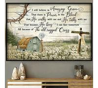 Metal Decorations for Living Room I Still Believe Amazing Grace Jesus Landscape Jesus Christian God Cross Tin Sign Poster Vintage Metal Signs for Bar Music Club Man Cave Room Wall Decor 8x12 inch