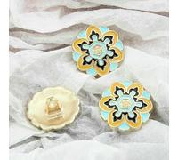 Metal Decorative Retro Buttons for Clothing Female Sweater Cardigan Jacket Coat Suit Sewing Luxury Accessories DIY Design 6PCS-Antique Brass-6PCS