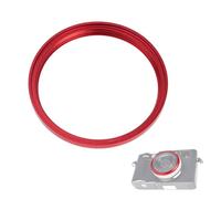 Metal Decorative Ring for Fuji X100/V/VI/F/T/S Micro SLR Digital Camera, Lens Filter Adapter Ring for Fujifilm X100/V/VI/F/T/S SLR Camera Accessories (Red)