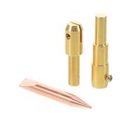 Metal Dent Puller Chuck for Auto Body Panels, Spot Welder Repair Tool Kit | Golden Finish, Carbon Welding Rod Holder, round Pad Accessory, Welding Machine Tips, Mechanic Workshop Automotive Repairs