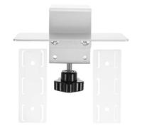 Metal Desk Edge Clamp Power Strip Holder for Workstations | Removable Socket Organizer, Multiple Slots and Cable Management, White 13x12x11.5cm