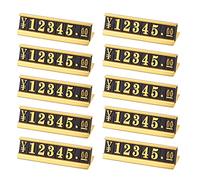 Metal Desktop Base Combined Tags 10Pcs Camera Watch Phone Assembly Arabic Numerals Labels for Window Shop Metal Desktop Base Arabic Numerals Signs Label Display Board