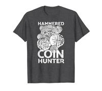 Metal Detecting, Hammered Coin Hunters T-Shirt, Men, Dark Heather Grey, 6X-Large
