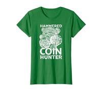 Metal Detecting, Hammered Coin Hunters T-Shirt, Women, Kelly Green, Medium