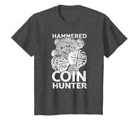 Metal Detecting, Hammered Coin Hunters T-Shirt, Youth, Dark Heather Grey, 2T