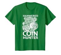 Metal Detecting, Hammered Coin Hunters T-Shirt, Youth, Kelly Green, 3T