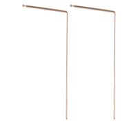 Metal Detecting Rods Professional Water Finding Tool Set with Flat Bead Head Pure Copper Probe Divination Equipment 12 Inch Length Gold(single head-ball)
