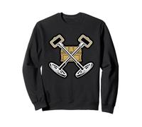 Metal Detecting Treasure Hunter Crossed Detector Graphic Sweatshirt