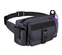 Metal Detecting Waist Bag with Kettle Sleeve Elastic Net,Portable Find bag, Waterproof Metal Detector Tool Bag, for Outdoor Metal Detector Accessory, Black, Adjustable Metal Detecting Waist Bags