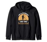 Metal Detecting Weekend Swinger Detectorist Humor Zip Hoodie