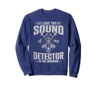 Metal Detection Detector Saying Metal Detector Sweatshirt, Adult Unisex, Navy Blue, Small