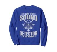 Metal Detection Detector Saying Metal Detector Sweatshirt, Adult Unisex, Royal Blue, Large