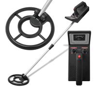 Metal Detector Black 90cm Adjustable Shaft Waterproof 190mm Coil DISC 9V Buzzer