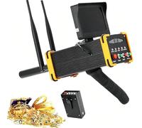 Metal Detector for Adults, Underground Treasure Scanner with High Precision LCD Display, 99M Wide Range & 16M Depth Search, Precise Locating for Copper, Silver And Gold Positioning,Yellow