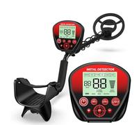 Metal Detector, LCD Display Underground Metal Detector Light Panel Target Identity Precious Metals Gold Search Explore Seeker for Beginners