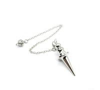 Metal Detector Rod Divination Pendant for Locating Water and Minerals with Reliable Metal Build for Use in Dowsing and Energy Finding (silver)