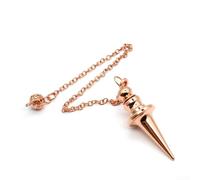 Metal Detector Rod Pendant for Divination and Water Source Finding, Portable and Lightweight Tool with Solid Metal Construction for Spiritual Use (Rose gold)