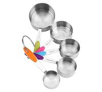 Metal Detector, Stainless Steel Measuring Cup with Scale, 5pcs/set Stainless Steel Measuring Cups Kit Sugar Coffee Milk Kitchen Gadget Baking Tools