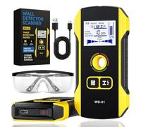 Metal Detector Wall Scanner, Electronic Stud Finder with Depth Tracker, 3-in-1 Sensor for Metal, Wires, Pipes & Joists - 2PCS