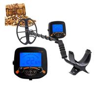 Metal Detector with LCD Display, Waterproof Coil for Treasure Hunting, High Accuracy 2.5m Pinpoint Finder, Adjustable Design for Beach and Land Use