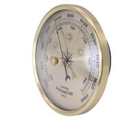 Metal Dial Type Barometer with Thermometer and Hygrometer for Indoor Outdoor Weather, 90mm Diameter Gold Replacement Part for Home Wall Hanging Weath
