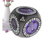 Metal Dice - 1.65 Inches Game Dice for Teens, Family with Rotating Geometric, Toy Gaming for Adults, School, Home, Portable Gift Set, Travel Fun, Party and Leisure Use