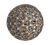 Metal Dice - Precision Polyhedral RPG Dice, D100 Playing Die | Collector Level Game Tool, Serious Player Entertainment Accessory, Machined Zinc Construction, Faces