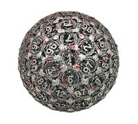 Metal Dice - Precision Polyhedral RPG Dice D100 Role Playing Game Tool for Collector Class, Serious Gamers Entertainment Accessories, Machined Zinc Alloy, Numbered Faces