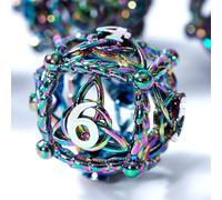 Metal Dice Set for DND - Unique Round Hollow Orb Design for Better Rolling | Beautiful Celtic Knot, Unique Round Hollow Orb Design, Better Rolling, Role Playing Games (RPG), For D&D Dungeons and Dragons