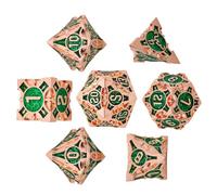Metal Dice Set - Multipurpose Colorful Game Dice for Role Playing 7 Pieces | Portable Funny Dice Set for Board Games Friend Gatherings Camping Enhancing Game Nights Family Fun and Outdoor