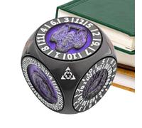 Metal Dice Unique Cool Cool Dice, 7-in-1 Standard Play Dice, Portable Versatile Shape Rotating Geometric Toy for Collecting Teenagers, Family, Classroom Travel E