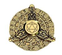 Metal Dice - Unique Polyhedral Cool Dices | Zinc Alloy Fidget Toys, Retro Gear Wheel, Roulette Spinner for Tabletop Game