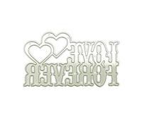 Metal Die Cuts Carbon Steel Stencils Words Heart Cutting Dies Moulds For Scrapbooking Greeting Cards Paper