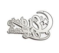 Metal Die Cuts Eid Moon Cutting Dies Stencils Cutting Template for Scrapbook Album Paper Card Embossing Mold Metal Die Cuts for Scrapbooking