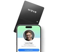 Metal Digital Business Card by Wave - Includes NFC Card, Smart Card Tap Feature, QR Code & Electronic Contact Sharing (Stainless Steel)