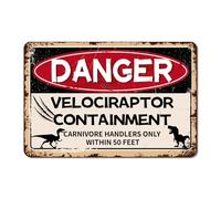 Metal Dinosaur Sign, 30x20cm/12x8in Vintage Dinosaur Park World Wall Art Camp Cretaceous Backdrop Decor Ornament Retro Tin Sign Poster Decals for Boys Kids Home Room Bedroom Nursery Decoration Gifts