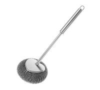 Metal Dish Scrubber, Stainless Steel Wire Sponge, Pot Brush with Handle, Wire Cleaning Ball, Dishwasher Utensil Basket Pot Scouring Pads for Kitchen Counter Sink, 150-200g