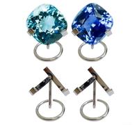 Metal Display Stands 4-Pack for Crystal Balls, Fossils, Minerals, and Decorative Objects, Crafted for Strength and Aesthetic Appeal (Love - Silver)