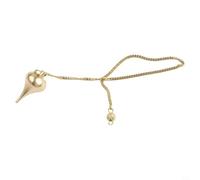 Metal Divining Rod with Gold Finish Copper Detection Tool for Dowsing and Divination, Piece Pendulum Pendant(A)