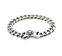 Metal Dog Collar Stainless Steel Pet - Gold Cuban Link Chain Wide Lead (White,70cm)