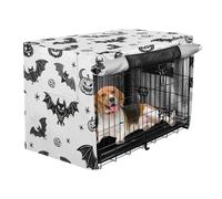 Metal Dog Crate Covers Kennel Covers Roller Shades Cartoon Evil Black Halloween Bat Monsters