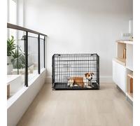 Metal Dog Crate, Foldable Dog Kennel with Removable Tray