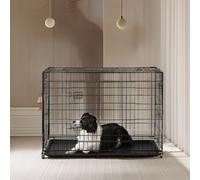 Metal Dog Crate, Foldable Dog Kennel with Removable Tray, XL, 107 cm L x 70 cm W x 78 cm H