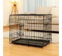 Metal Dog Crate - Portable Pet Cage & Puppy Training Carrier with Secure Lock Easy Clean Removable Tray - Strong Wire Kennel for Dogs & Cats Indoor & Outdoor Use (42 Inch(107 x 68 x 74cm))