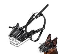 Metal Dog Muzzle,Adjustable Muzzle for Dogs | Muzzles for Large Breed Dogs, No Bite Muzzle for Dogs, Dog Mouth Mesh, Dog Muzzle for Grooming, All-Round Protection