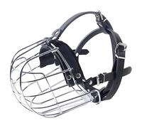 Metal Dog Muzzle - Extra Large Basket Muzzle for Barking and Biting, 6.3 in / 16 Cm Zinc Plated Iron