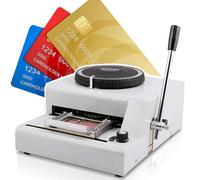 Metal Dog Tag Embosser Machine, Manual Stamping Code Machine, 1/7 & 1/10 Inch Spacing, with 30 Aluminum Tags for Precise ID Engraving