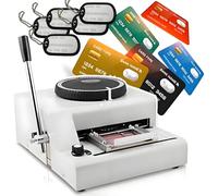 Metal Dog Tag Stamper - Manual Embossing Machine for Pet ID Tags & Industrial Labeling, 72 Character Capacity with Adjustable Spacing, Complete Coder Kit