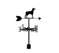 Metal Dog Weather Vane Resistant Wind Direction Indicator Instrument Roof Installation Wind Vane Farm Scene Garden Art Decoration Accessories,Doberman